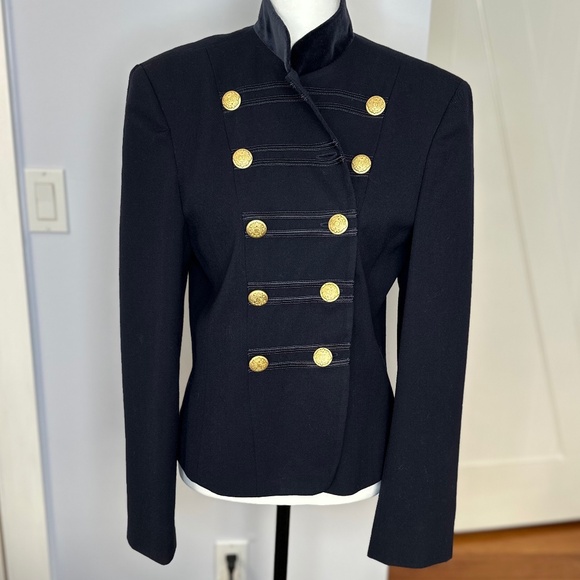 Jones New York Jackets & Blazers - Jones New York Navy Wool double breasted military inspired blazer.  SZ 10 EUC!